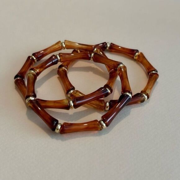 Boho Amber Bracelet N1424 - Picture 3 of 4